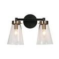 thumbnail image 2 of LNC Deferoiry 13.8-in 2-Light Matte Black LED Modern/Contemporary Vanity Light, 2 of 10