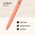 thumbnail image 3 of Bolígrafos de tinta gel Uni-Ball Zento 0.7mm negros (x5), 3 of 6