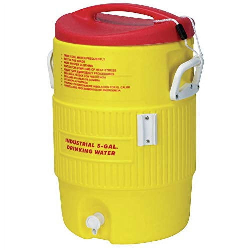 Beverage Cooler, 5 gal., Yellow