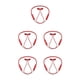 thumbnail image 3 of sweethay Auricular de cuello compatible con Bluetooth V5.0 Auriculares inalámbricos USB recargables Auriculares portátiles de viaje para correr Rojo 5piezas, 3 of 6