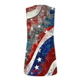 thumbnail image 5 of VKOYWKM Womens Tank Tops Loose Fit American Flag Print Patriotic Tops Sleeveless Square Neck Tanks Independence Day Red White and Blue Tank Shirts, 5 of 5