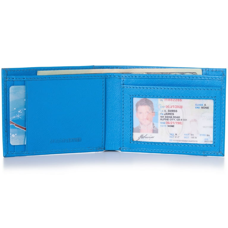 Alpine Swiss Double Diamond RFID Thin Card Holder Wallet