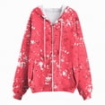 thumbnail image 5 of Towmus Womens Zip Up Hooded Sweatshirts Graphic Printed Casual Long Sleeve Pullover Top Loose Fit with Pockets for Fall Winter, 5 of 6