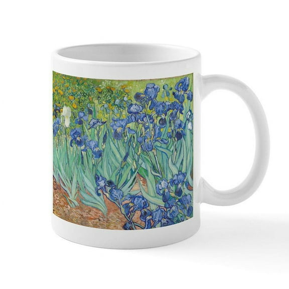 CafePress - Irises By Vincent Van Gogh Mug - 11 oz Ceramic Mug - Novelty Coffee Tea Cup