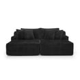 thumbnail image 2 of Two-Seater Lazy Sofa Lounge Chair,Compressed Sofa No Assembly Required, Made of Velvet Fabric, Fluffy Modern Lounge Chair, Used for Indoor Living Rooms and Bedrooms (Black), 2 of 11