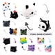 thumbnail image 4 of Juguetes de peluche reversibles con forma de gato, perro, unicornio, panda, de doble cara, enojados, reversibles, felices, muñecos brillantes, suaves y lindos, regalos para niños, 4 of 5
