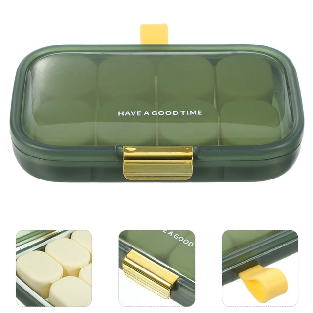 Greenadscape Estuche Organizador Verde Para Medicamentos Con Ideal Para Hogar Y Viaje