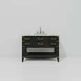 thumbnail image 4 of Norwalk 48 in W x 22 in D Black Oak Single Bath Vanity, Carrara Marble Top, and Faucet Set, 4 of 8