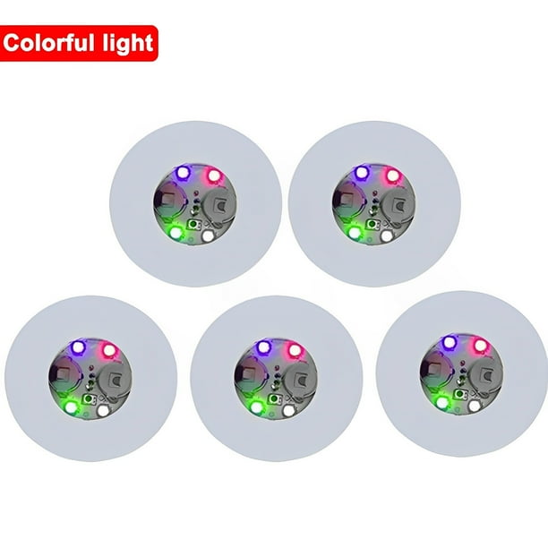 Pegatinas luminosas para botella, luces LED de 6cm, 5/1 piezas, posavasos para Navidad, Bar, KTV, fiesta de boda, cóctel, Copas de bebida, decoración de florero