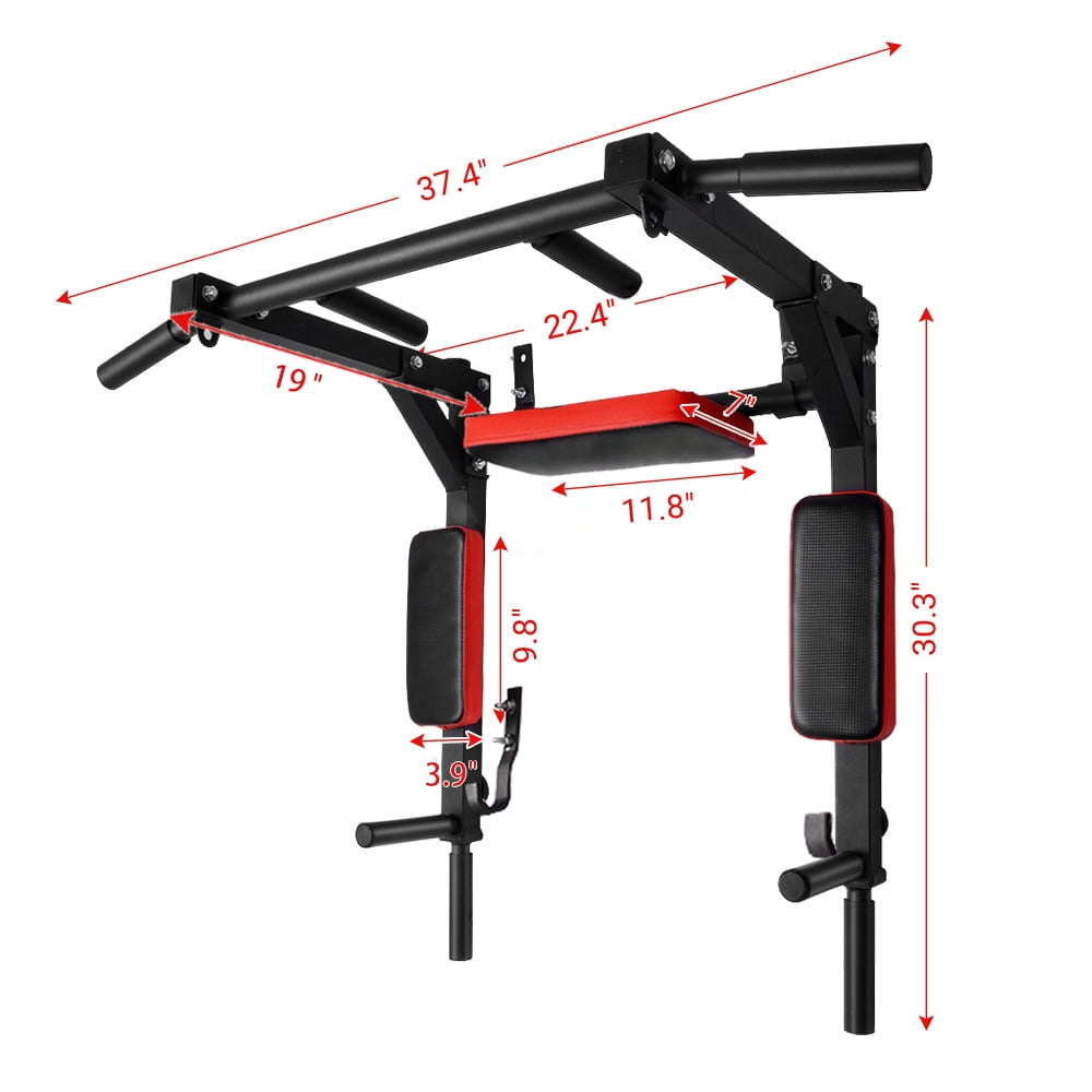 Luckyone Multifunctional 440 lb Load Wall Mounted Pull Up Bar