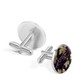 thumbnail image 3 of Grape Elegant Stainless Steel Mens Cufflinks for Formal Attire, Made of Silver Jewelry, Ideal Shirt Clip Accessory, 3 of 6