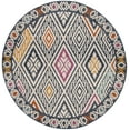thumbnail image 2 of SAFAVIEH Evoke Beaumont Geometric Area Rug, Navy/Ivory, 6'7" x 6'7" Round, 2 of 8