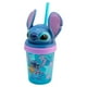 thumbnail image 3 of Vaso De Plástico con Tapa Figura 3D Y Popote, Diseño Stitch Disney Clásicos, Colección Personajes Animados, Capacidad 384ml, Color Azul, 3 of 6