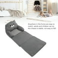 thumbnail image 3 of Toddler Soft Sherpa Couch Fold Out Conve Sponge  Foldable, Portable Adorable Design Versatile  Grey Toddler Chair for Napping Playing Reading, 3 of 8