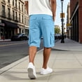 thumbnail image 6 of Havenre Mens Cargo Shorts with Multi-Pockets Lightweight Casual Drawstring Elastic Waist Cotton Relaxed Fit Twill Outdoor Short Pants for Hiking Fishing Work, 6 of 9