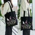 thumbnail image 3 of PEACNNG Canvas Tote Bag Embroidery Kit for Beginners Adults  Stamped Embroidery Starter Kit with Floral Pattern  Handmade Embroidery Bag Art Craft Including Hoop  Needles and Threads - Wh, 3 of 7