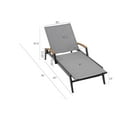 thumbnail image 3 of Ulax Furniture Patio Aluminum Chaise Lounge Chairs with Wheels and Phifertex Sling Fabric, 3 of 8