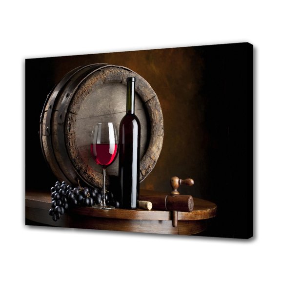 Vintage Red Wine and Grape Fruit Pictures Canvas Poster Bedroom Decor Sports Landscape Office Room Decor Gift,Frame-style,20x30inch(50x75cm)