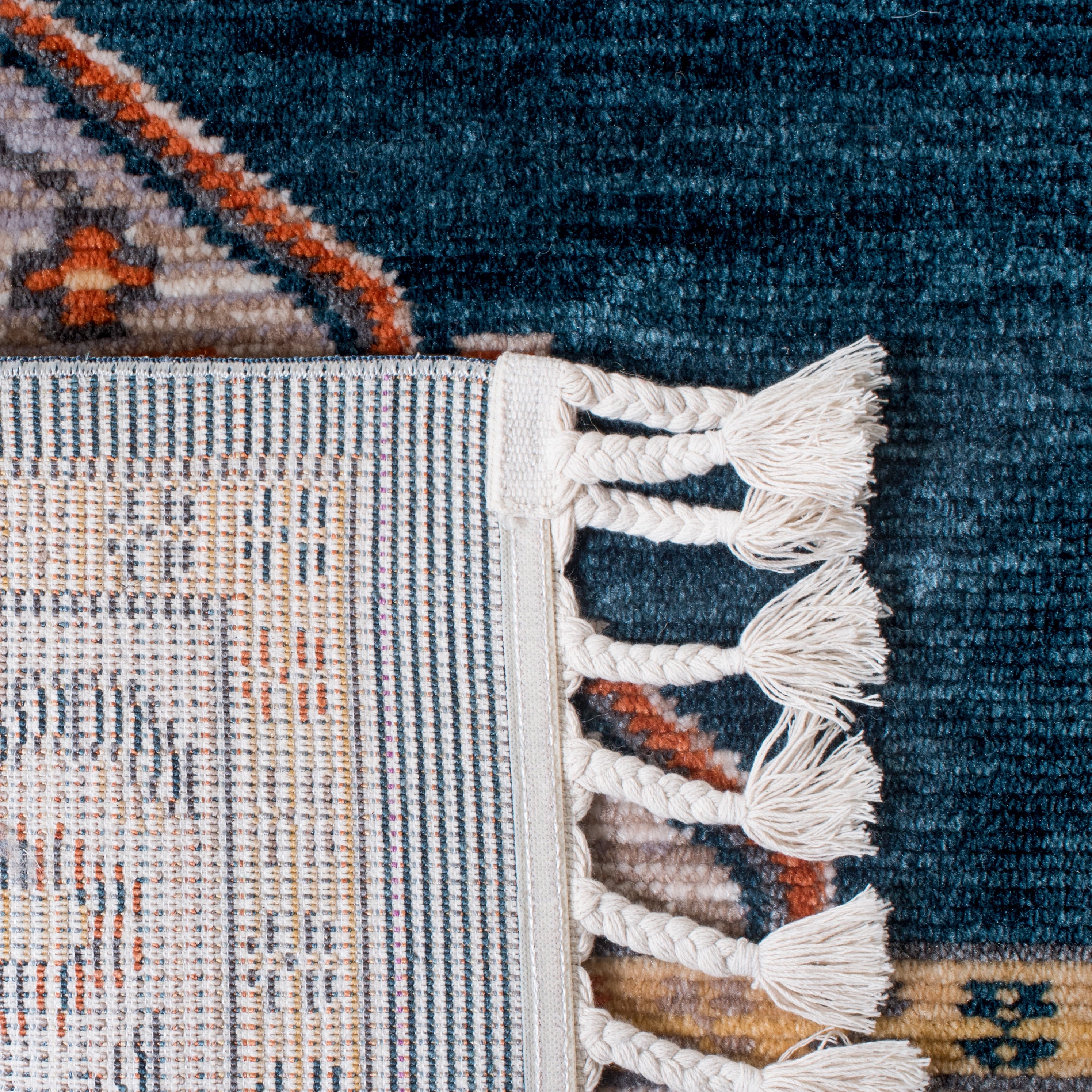 Safavieh Farmhouse Arline Southwestern Area Rug, Cream/Navy, 9' x 12'