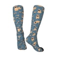 thumbnail image 4 of Easygdp French Bulldog Yoga Soccer Socks Sport Knee High Socks Calf Compression Athletic Socks for Men and Women, 4 of 9