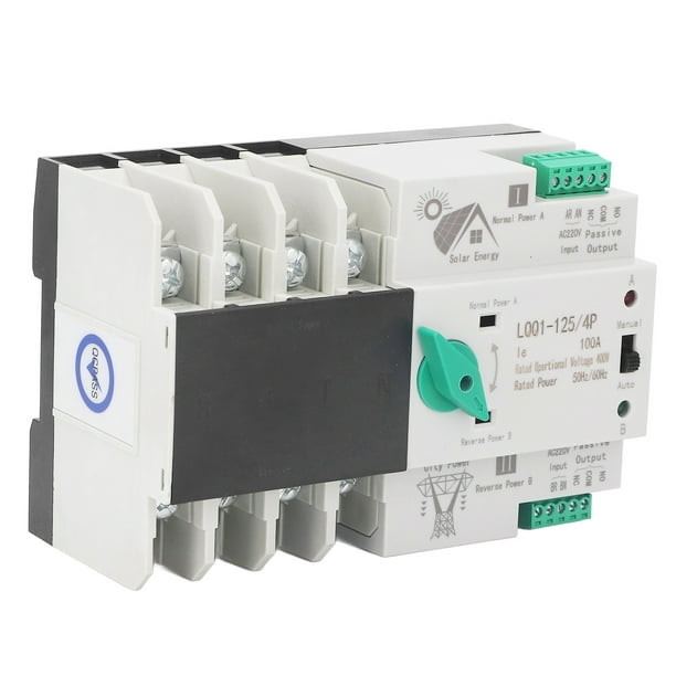 Dual Power Automatic Transfer Switch, Fast Switching AC400V 100A 4P Power Switch Controller PV Type  Insulation  For Factory