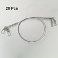 thumbnail image 3 of SPRING PARK 20Pcs Anti Bite Fishing Line Steel Wire Leader With Swivel Spinning Accessory Tool, 3 of 6