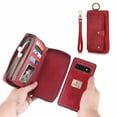 thumbnail image 6 of Dteck Samsung Galaxy S10+ Case,Multifunction Premium PU Leather Card Slot Wallet Cover For Samsung Galaxy S10+,Red, 6 of 10