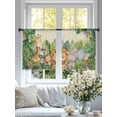 thumbnail image 4 of Tropical Botanical Sheer Curtains 2 Panels Set Cute Zebra Lion Monkey Cartoon Elephant Giraffes Sheer Window Curtains Light Filtering Rod Pocket Voile Drapes for Bedroom Living Room 52"x45", 4 of 9