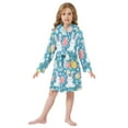 thumbnail image 6 of FORMRS Niños Bathrobe Unisex Hooded Robe Soft Plush Pajamas Sleepwear, Size 10-12T, Blue Easter Bunny, 6 of 7