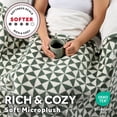 thumbnail image 5 of Sunbeam Heated Sage Green Triangle Throw Blanket Microplush 4 Heat Settings 50x70, 5 of 11