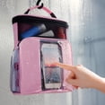 thumbnail image 6 of Portable Shower Toiletry Bag with Phone Pocket, Hanging Travel Organizer with Waterproof Bottom, Quick-Dry Mesh Caddy for Shower Essentials, Dorm Gym Beach Accessory, 6 of 7