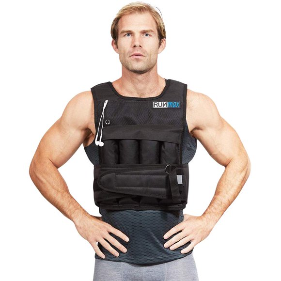 Chaleco pesado RunMax Run Fast rf20nop de 5,4 kg a 63,5 kg, negro