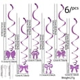thumbnail image 3 of Elegant Bow Swirl Hanging Ornament Set - Valentine's Day Party Ceiling Decor - Six-Piece Decorative Pendant Collection for Special Events, 3 of 8