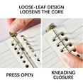 thumbnail image 4 of TopLLC 8 Ring Binder Notebook, Frosted PVC Softcover A5 Lined Writing Notebook with Tabs, Refillable 120 Pages Thicken Ruled Paper Loose Leaf Journal Notepad School Office Supplies for Students, 4 of 9