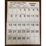 2022 Low Vision Jumbo Print Calendar