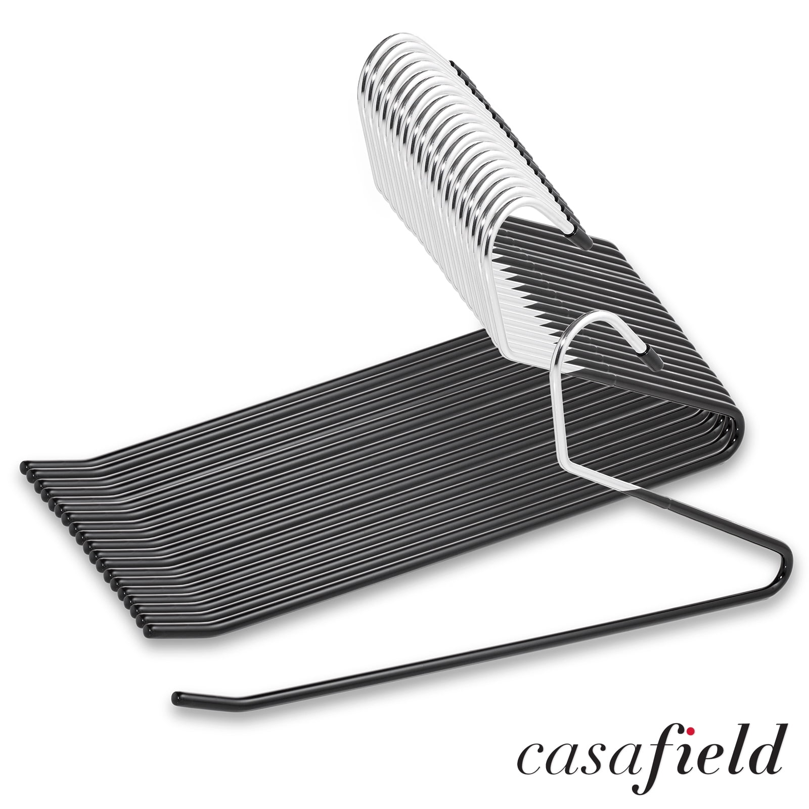 Casafield 20 Open-Ended Pants Hangers, Non-Slip for Slacks, Jeans, Skirts