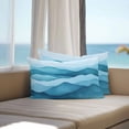 thumbnail image 2 of Abstract Blue Outdoor Pillow Covers Pack of 2 Gradient Modern Mountain Seawave Stripe Waterproof Throw Pillow Covers Decorative Cushion Cases for Patio Garden Tent Balcony Couch 20x12 inch, 2 of 8