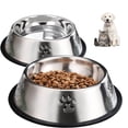 thumbnail image 1 of Plato para Mascotas XINYUICEAN Acero Inoxidable Apilable y Antideslizante para Perros y Gatos, 1 of 7
