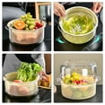 thumbnail image 2 of HEALEEP Fruit Vegetable Washing Basin Plastic Cream White 1Pcs, 2 of 7