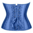 thumbnail image 5 of SNOWSONG Women's Bustier Corset Top Plus Size Satin Waist Cincher Overbust Bustiers 1PC Top Dark Blue 4XL, 5 of 8