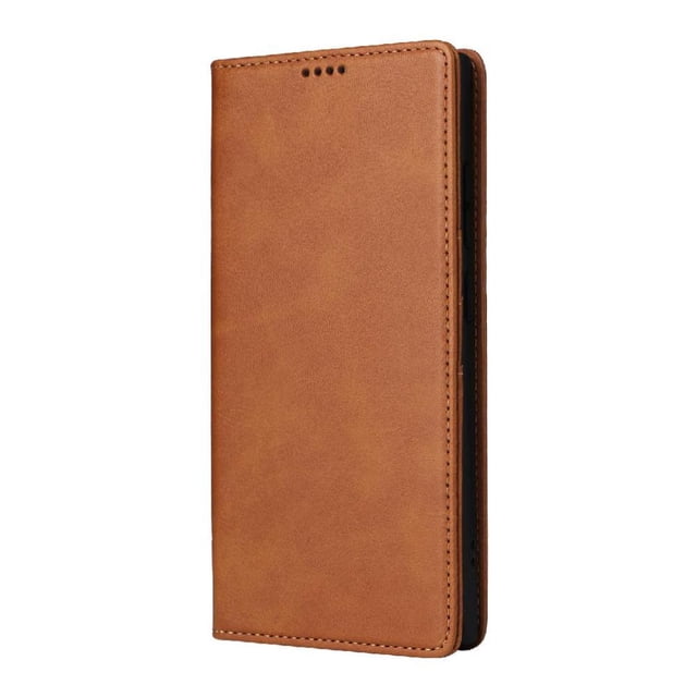 Étui Portefeuille pour iPhone Air avec Fentes pour Cartes et Support - Étui de Protection à Rabat Brun