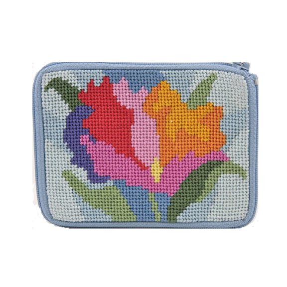 Coin Purse - Watercolor Poppy - Needlepoint Kit