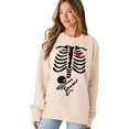thumbnail image 2 of Women Halloween Sweatshirt X-Ray Skeleton Maternity Sweatshirt Funny Pregnancy Announcement Crewneck Pullover Tops, 2 of 10