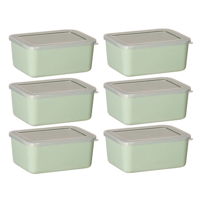 Contenedores apilables Naiovety convenientes para una fácil organización Sin fugas Transparente Organizadores de utensilios de cocina Verde 6 piezas