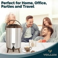 thumbnail image 6 of Vollum Stainles Steel Insulated Beverage Dispenser  Insulated Thermal Hot and Cold Beverage Dispenser  12 Liter Drink Dispenser with Spigot for Hot Tea & Coffee, Cold Milk, Water, Juice & More BROWN, 6 of 6