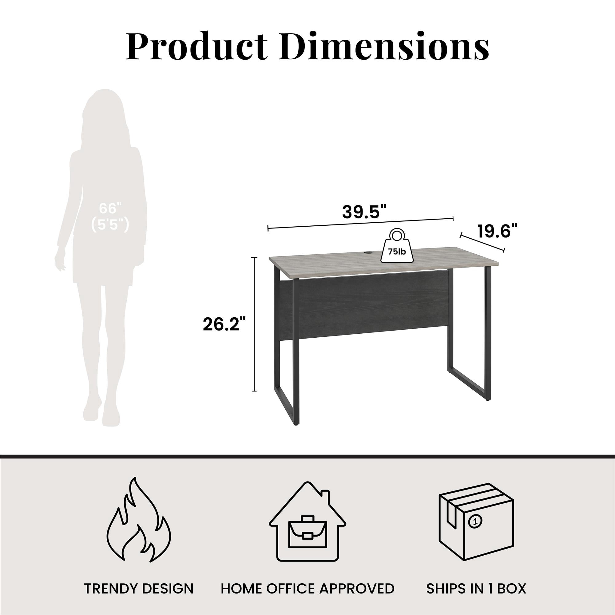 Ameriwood Home Sorina Writing Desk, Silverton Oak & Black