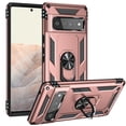 thumbnail image 2 of Designed for Google Pixel 6 Pro Case, Military Grade Protective Phone Case Cover with Enhanced Metal Ring Kickstand [Support Magnet Car Mount] Compatible with Google Pixel 6 Pro, Rosegold, 2 of 8