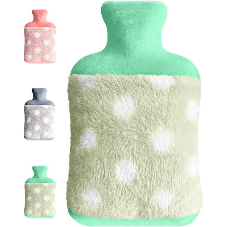 Rubber Hot Water Bottle with Cover,Homgreen 2L Premium Larger Cold/Hot Water  Bag for Cold/Hot Compress,Pain Relief & Period Cramps, Christmas Gift for  Women Men Kids 