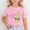 thumbnail image 2 of MIXUE Tween Girls Tops & T-Shirts Summer Cute Pineapple Print Round Neck Short Sleeve Fashion Casual T Shirts Activewear,Pink,10-11 Years, 2 of 4
