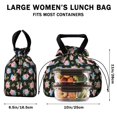 thumbnail image 5 of Pioneer Flower Floral Print Pattern Drawstring Lunch Bag Women - Drawstring Lunch Bag Insulated for Work Office - Stain-Resistant Large Lunchbags for Women with Multi-Pockets, 5 of 6